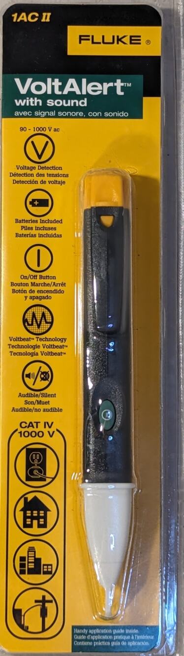 NWT Fluke 1AC II Volt Alert 90-1000V AC Electrician Electrical Voltage Tester